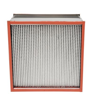 250m3 / H 400degree H14 مرشح Hepa بدرجة حرارة عالية مع لوحة يربك