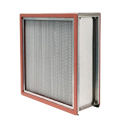 250m3 / H 400degree H14 مرشح Hepa بدرجة حرارة عالية مع لوحة يربك