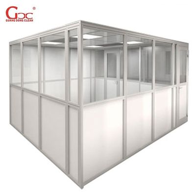 فئة 1K 50m2 9pcs FFU Prefab Cleanroom / Hardwall Cleanroom